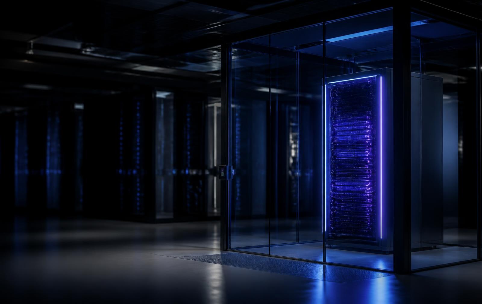 Diagram of a dedicated training server isolated inside a secure boundary, separated from other shared servers